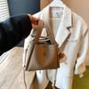 Hand Carrying Bucket Bag Women's New Casual Commuter Messenger Bag Simple Vegetable Basket Bag