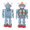 Metal Tin Robot Toy Retro Electric Rotating Figures Model Adult Collection Kids Gift