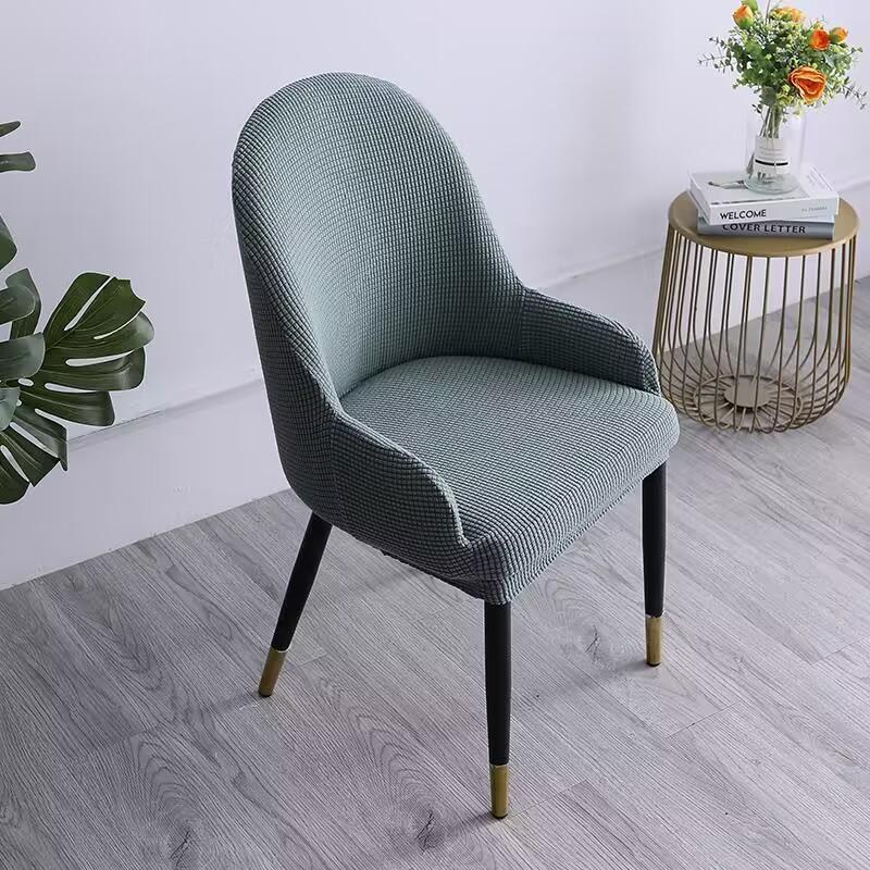Large Curved Chair Cover Simple Modern Universal Chair Covers For Special-Shaped Chair Cushion Backrest Integrated Elastic Stool