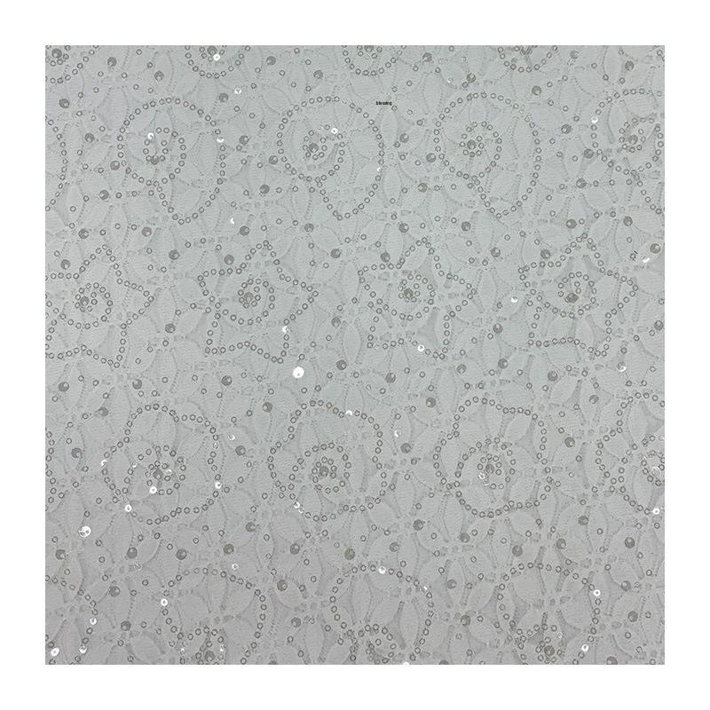 Floral Lace Polyester Spandex Fabric for Women's Dresses, Children's Dresses, Wedding Gowns, and Evening Wear