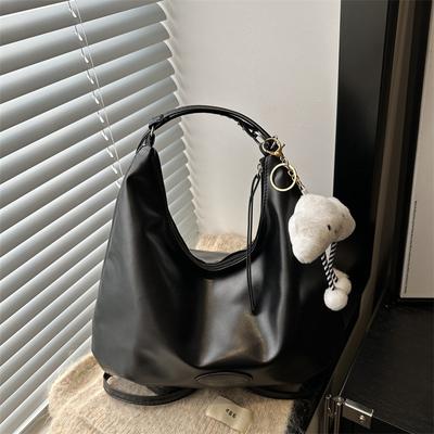 Weiche Ledertasche mit großer Kapazität und Kette für die Achsel, Damentasche, trendige Schultertasche