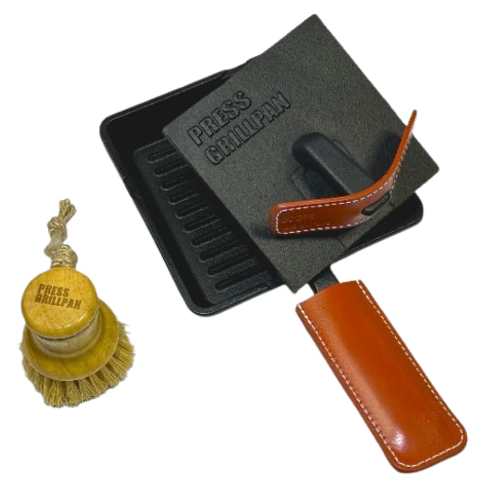

Grill Pan that Locks in Asahi Press Grill Frying Hot Sandwich Hot Sandwich Suitable for Direct Gas and Cast Iron Grill Meat Outdoor Camping Authentic