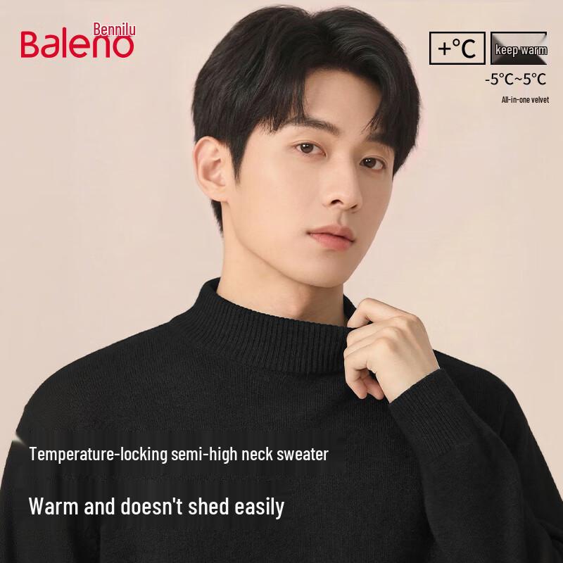 

Baleno Men s Fleece-Lined Half-Turtleneck Sweater 3XL