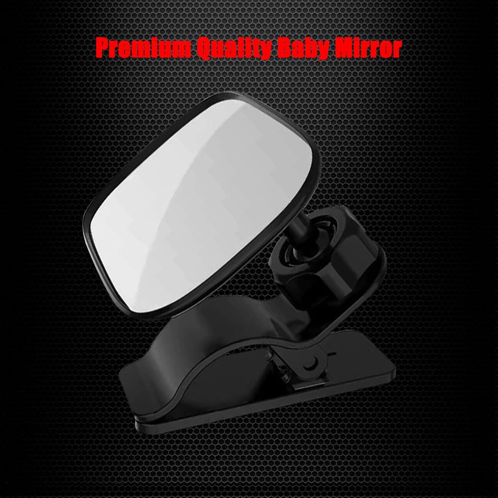 Auto Baby Spiegel Clip, Ampper Verstellbar HD Glas Konvex Weitwinkel Innen Rückspiegel