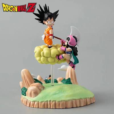 Dragon Ball Sun Goku Chichi Anime Figure Somersault Cloud Model Dolls Figurine Decor Action Figures Collections Toys Kids Gifts
