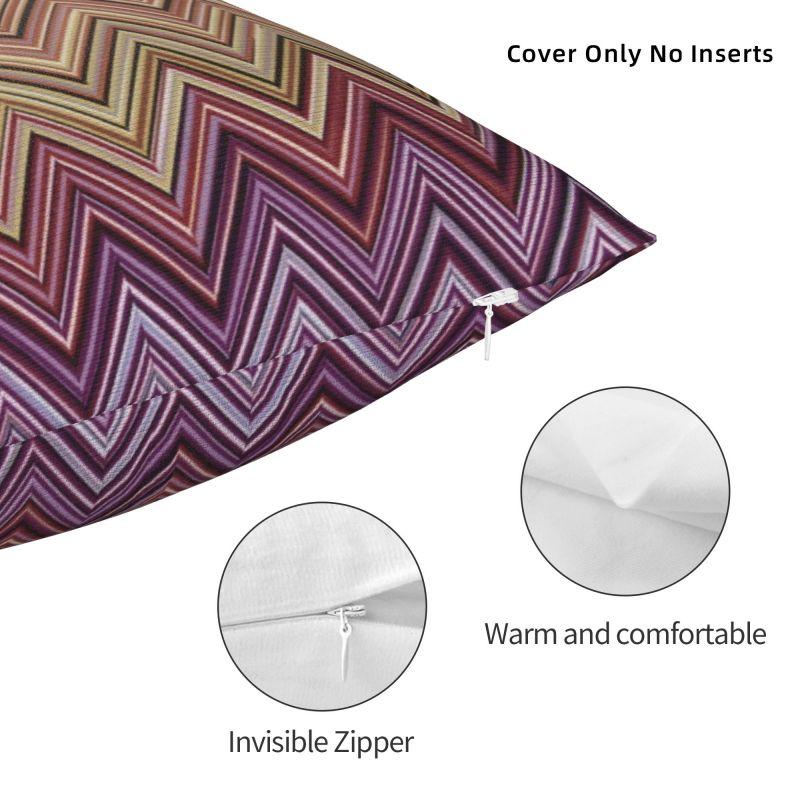 Fashion Modern Home Zig Zag Art Cushion Cover Velvet Bohemian Geometric Throw Pillow for Sofa Square Pillowcase Home Decorative