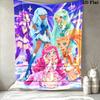 LoliRock Anime Wall Tapestry Aesthetic Wall Hanging Printed Fabric Blanket Decorative Tapestries for Bedroom Living Room Home Decor