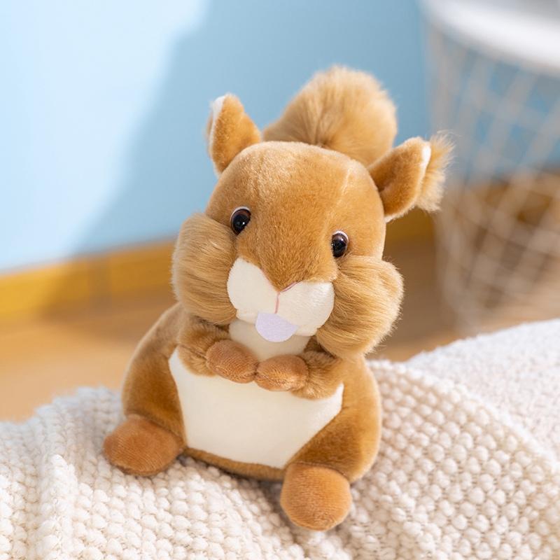 

22СМ Имитация Белки Плюшевые Игрушки Мягкая Набивная Мультяшная Кукла Животное Пушистая Подушка Белка Милые Подарки на День Рождения 22cm