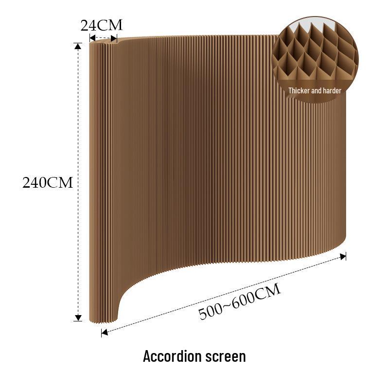 18-Panel Curved Folding Screen Divider – Japanese Style Retractable Wall for Live Broadcasts