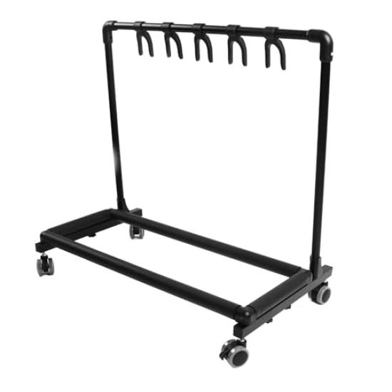 Guitar Stand with Wheels for Multiple Guitar Display Stable Bass Guitar Guitar Display Guitar Display Stand for Music Guitar and Home Music Rooms