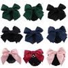 Hair Clip Elegant Hotel Female Nurse Bowknot Hairgrips Cover Net Ponytail Clip Women Spring Clip Korean Bun Snood