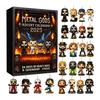 Legends of Rock Metal Advent Calendar 2025 24-Day Countdown Box with Musical Character Collectibles Gifts for Fans Christmas Halloween Decoration