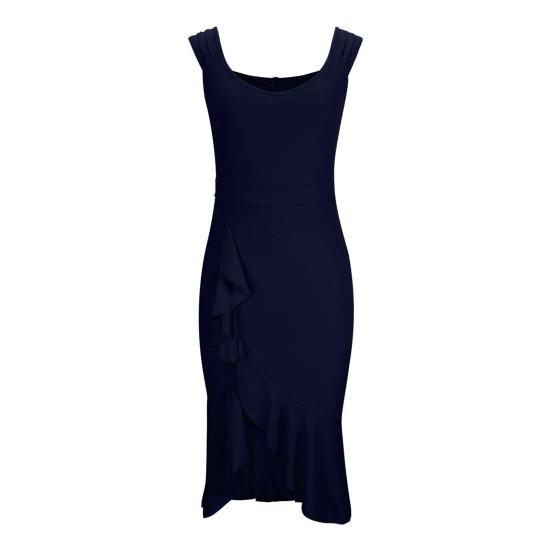 Dámské midi šaty bodycon s odhalenými rameny, svatební šaty pro hosty bez rukávů, mořská panna, koktejlové večerní párty šaty