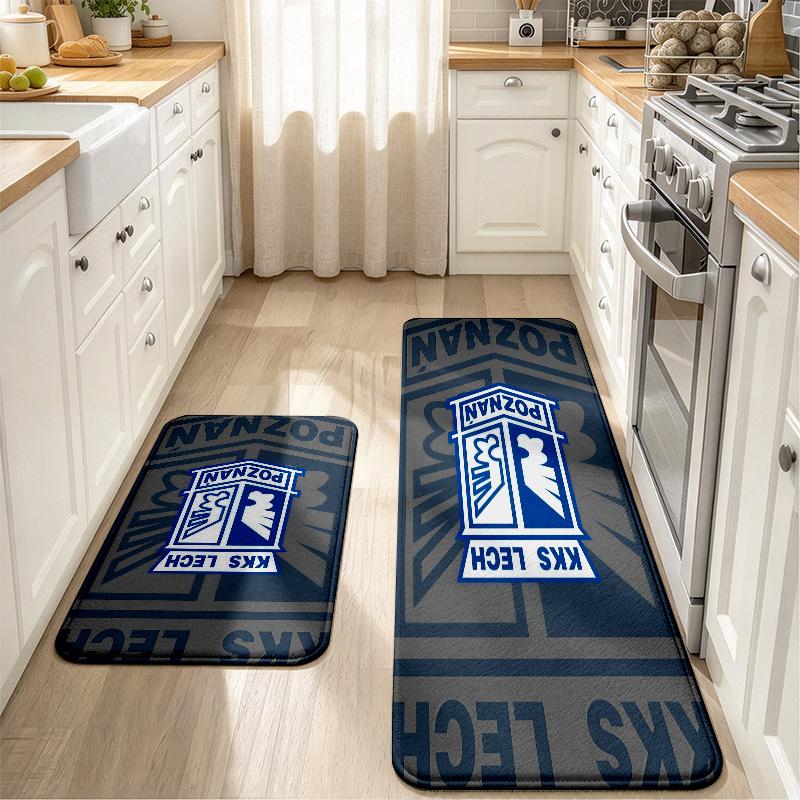 Lech Poznań Print Flannel Kitchen Mat Christmas Soft Area Rug Non Slip Floor Carpet Home Decoration