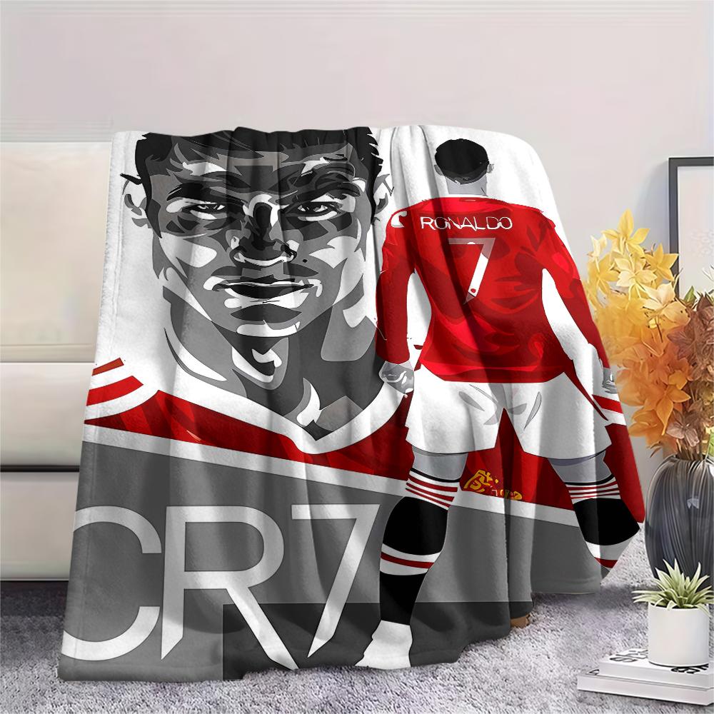 1PC CR7 Print Flannel Blanket, High Quality All Seasons, Home Decor, Warmth and Comfort, Perfect for Christmas Gifts