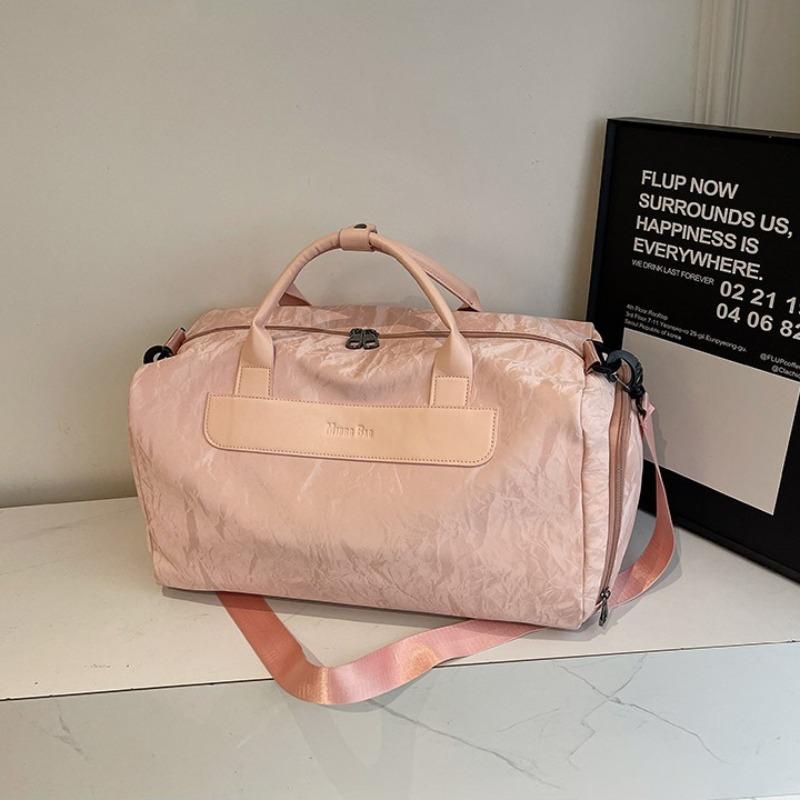 

1pcs Large Capacity Fashion Business Trip Luggage Travel Bag Outdoor Casual Sports Gym Bag Versatile Tote for Travel & Fitness рожевий
