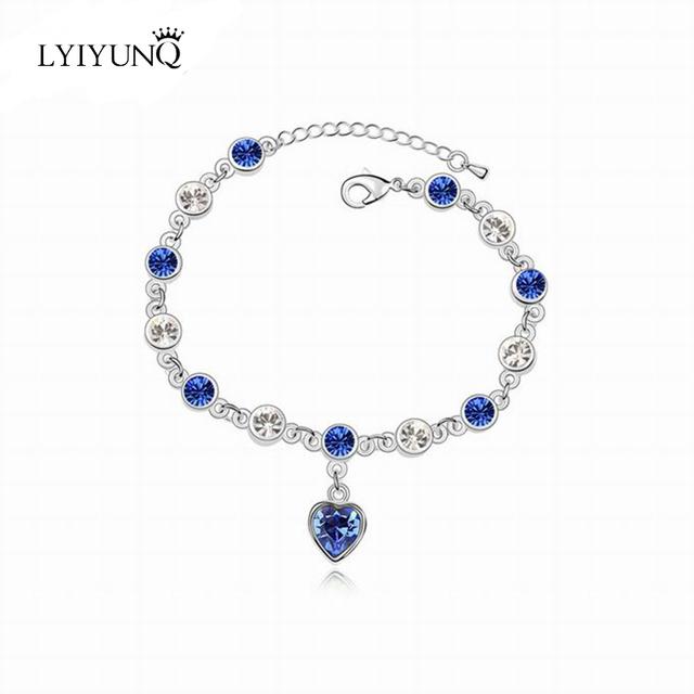 Fashion Bracelet Wedding Female Heart Crystal Bracelets For Women Luxury Temperament Silver -Color Fine Jewelry Gift