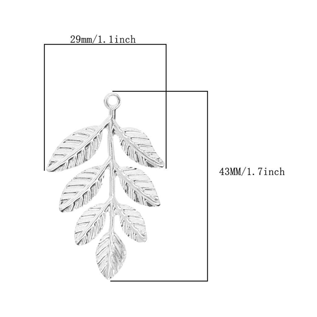 30 Teile/los Große Filigrane Blatt Zweige Schmuck Machen Erkenntnisse Rose