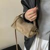 Simple Faux Suede Texture Crossbody Bags Women's Temperament Fashion Letter Commuter Shoulder Bag Korean Version Casual Handbags