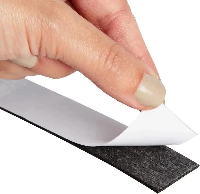 1-12m Selbstklebendes Magnetband Flexible Magnetstreifen mit Kleberückseite Whiteboards Kühlschrank Haftmagnete Band DIY Basteln