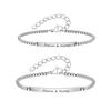 Free Custom Heart Chain Bracelet for Men Women Couple,Personalized Figaro Box Chain Wristband,Gift for Sister Husband Wife Mom