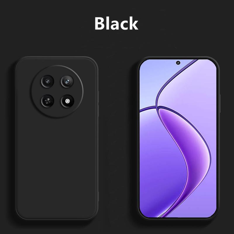 For Cover Realme 12 Deksel for Realme 12 5G Telefon Skall Bumper Flytende Silikon Bakside deksel for Realme 12 5G