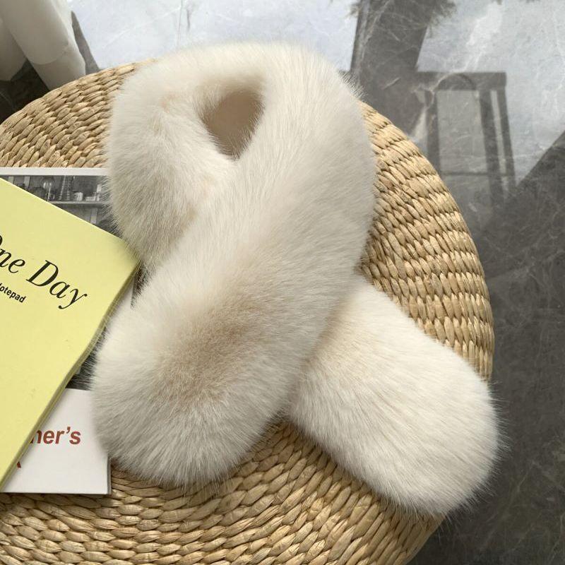 New Imitation Fox Hair Scarf Hair Hair Scarf Women's Versatile Autumn and Winter Fur Collar Thickened Long Neck Scarf