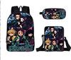 New Cartoon Super Moon Blade Three Piece Backpack Set for Primary and Secondary School Students