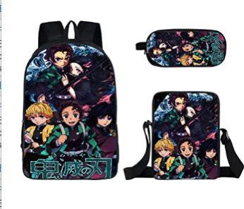 New Cartoon Super Moon Blade Three Piece Backpack Set for Primary and Secondary School Students
