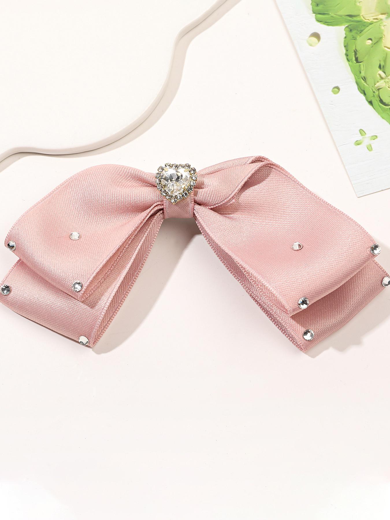 

1 шт. атласная заколка-бантик со стразами и бриллиантами, заколка-уточка для милой леди, заколка-бок для волос, заколка-заколка для волос