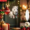 Christmas Pony Ornament 2D Acrylic Hanging Decor for Car And Tree Cute Horse Design Holiday Gift for Kids