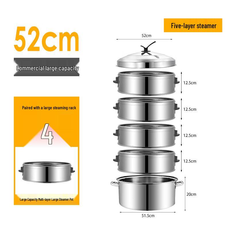 Yunduo Commercial Multi-Layer Stainless Steel Steam Cooker