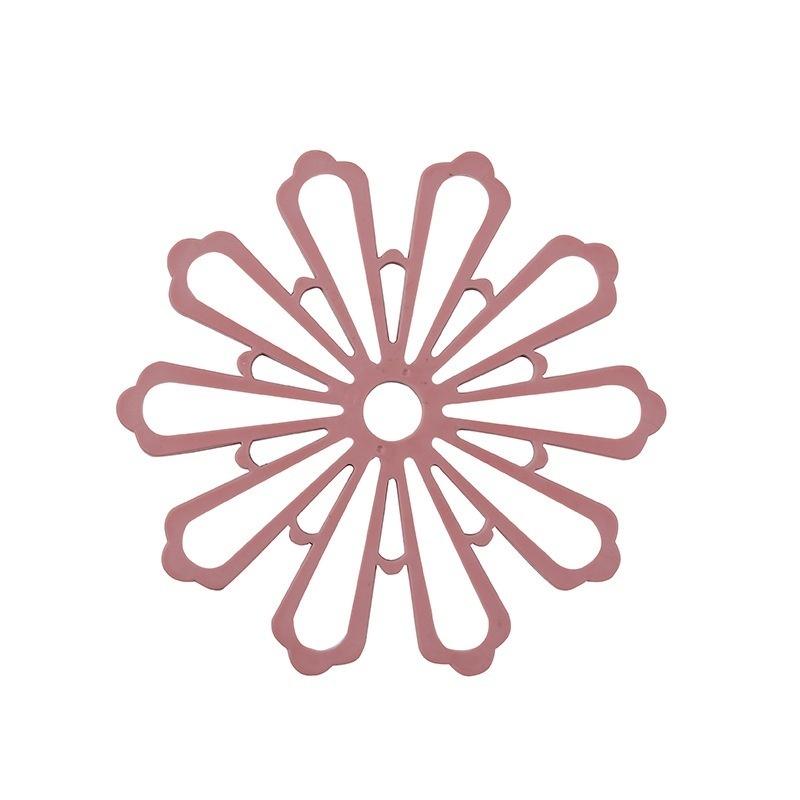 1pcs Flower Pattern Thickened Cup Silicone Coaster Creative Heat Insulation Placemat Kitchen Anti-scalding Pad Pan Household Mat