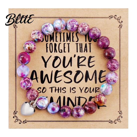 Comfortable Bracelet Women Elastic Rope Natural Stone Beads