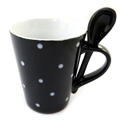 [N5097] - Black 'Petits Pois' Mug