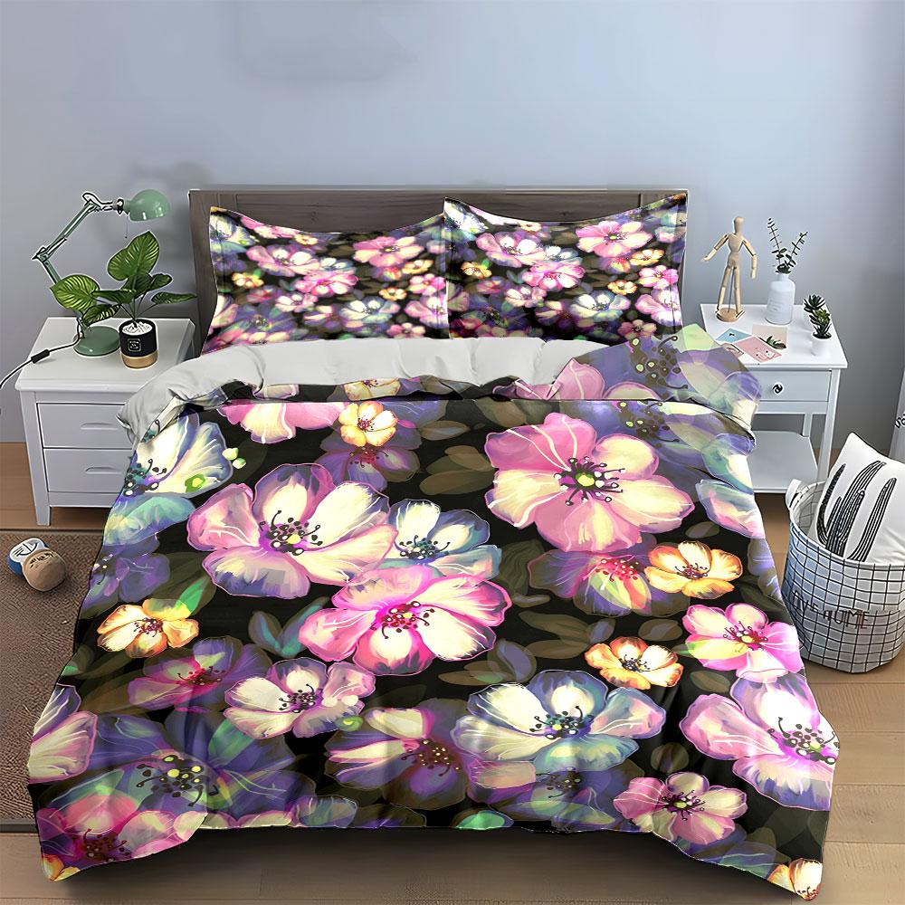 Dreamy Floral Symphony Bedding sets Duvet covers Pillowcases(1* Duvet Cover 2* Pillowcases without duvet insert)