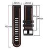For Garmin Enduro/Tactix Delta/Tactix 7 Pro PU Leather Coated Silicone Watch Band 26mm Three-color Stitching Line Quick Release Sweatproof Strap