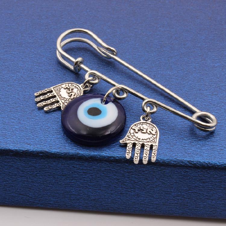 Blue Turkish for Evil Eye Brooch Pin for Creative Birthday Gift for Women Lady G