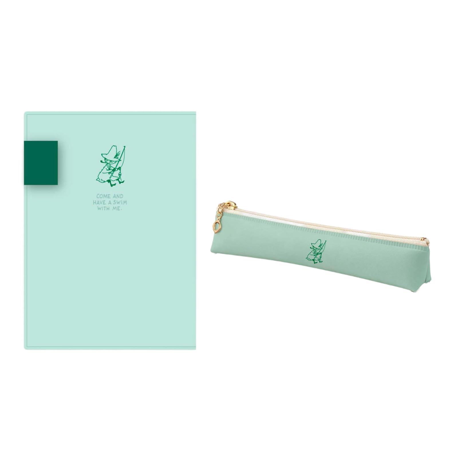 

Daigo Moomin Book Cover Pencil Mint + Case, Snufkin, (N6052 N6056) мятный
