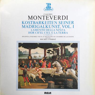 LP Record CLAUDIO MONTEVERDI  MICHEL CORBOZ  Kostbarkeiten Seiner Madrigalkunst  ZL30506 Erato 1977 Germany Classical Used