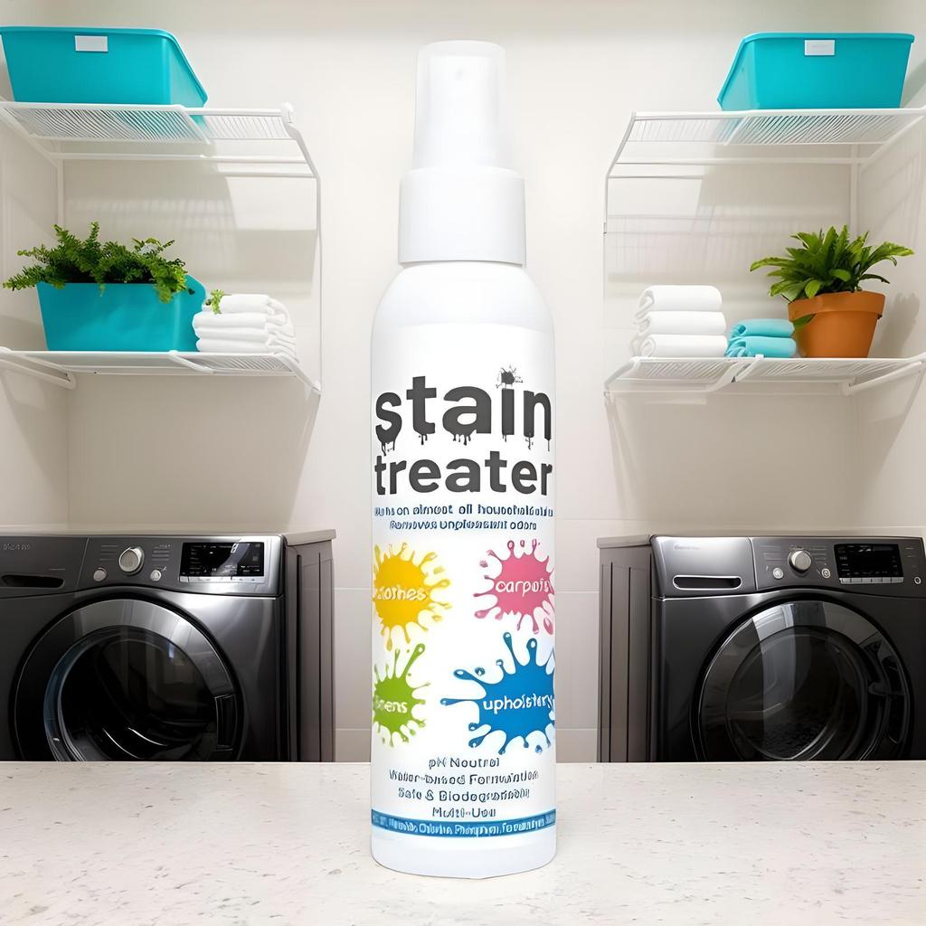 120ml Laundry Stain Remover Spray, Stubborn Dirt Cleaner for Oil Grease Ink, Color-Safe Clothes Cleaning for Synthetic Fibers