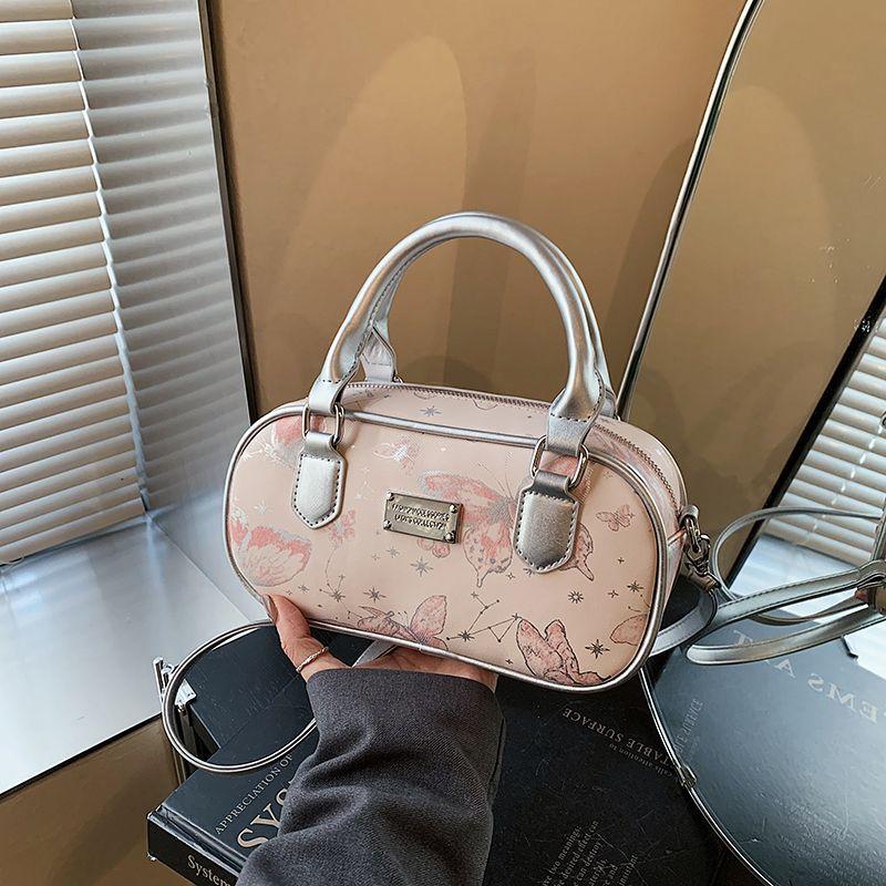 Retro Butterfly Embroidery Handbag Women Silver Plaque Large Capacity Shoulder Bag Ladies Elegant Premium Fashion Crossbody Bags