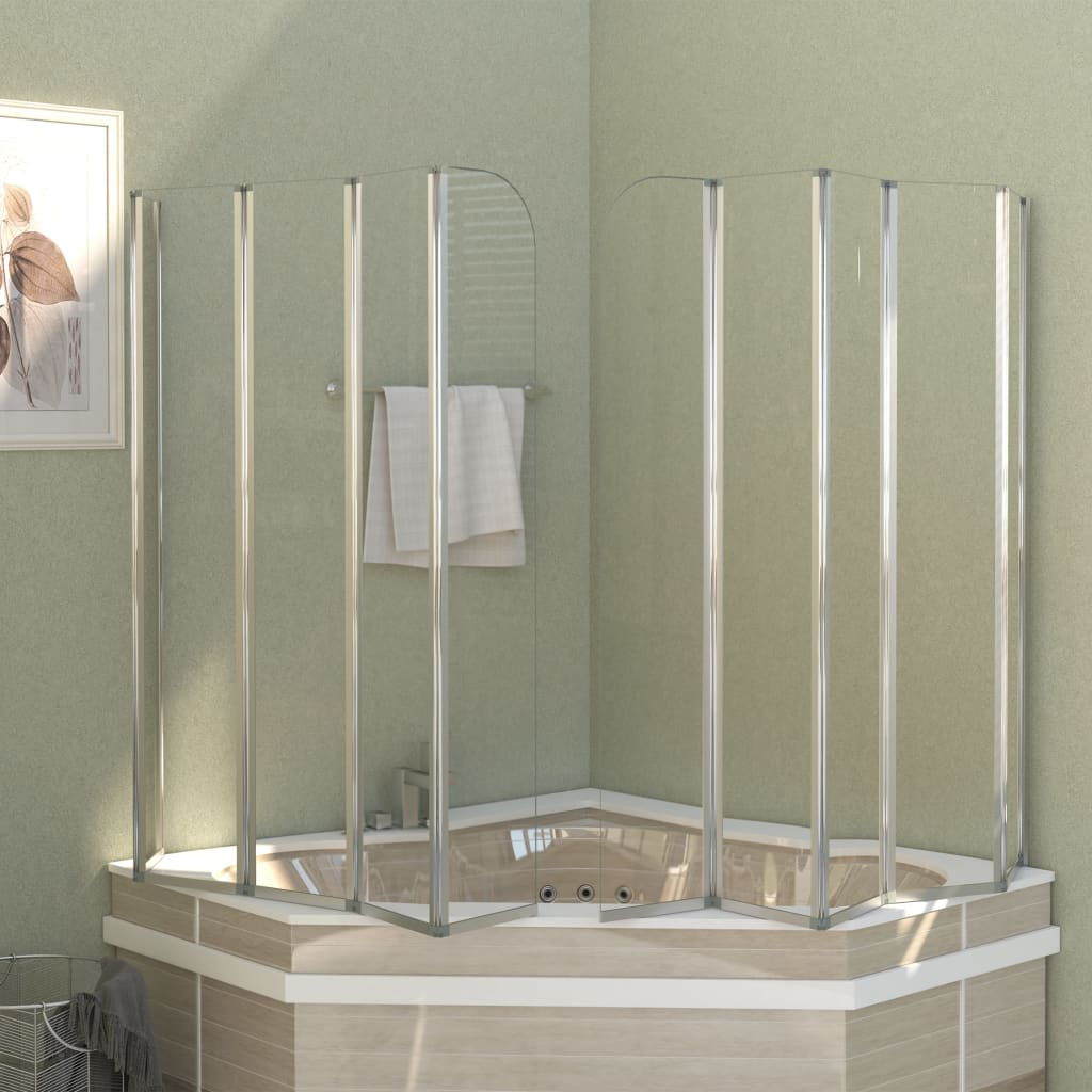 Vidaxl Duschwand für Badewanne, 120 x 140 cm, Gehärtetes Glas, Transparent