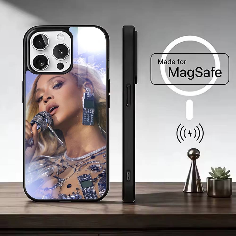 

Singer B-Beyonce Phone Case For iPhone17,16,15,14,13,12,11 Plus,Pro Magnetic For Magsafe Wireless Charging iPhone14Plus