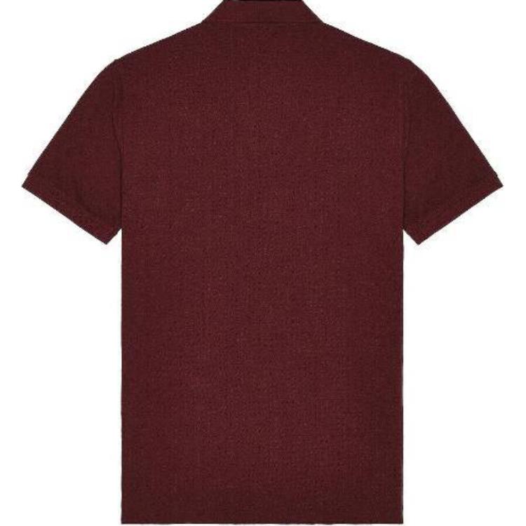 Polo Ralph Lauren Solid Logo Straight Fit Polo Shirt Men tops Burgundy 710534735-343
