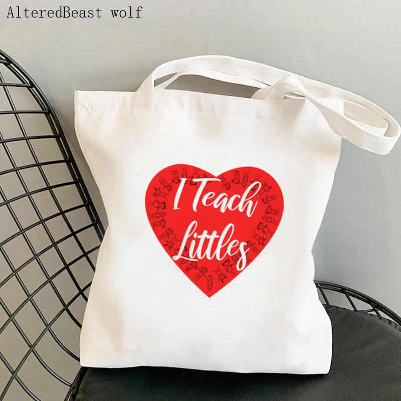 Women Shopper Bag Definition Teacher Printed Kawaii Bag Harajuku Shopping Canvas Shopper Bag Girl Handbag Tote Shoulder Lady Bag