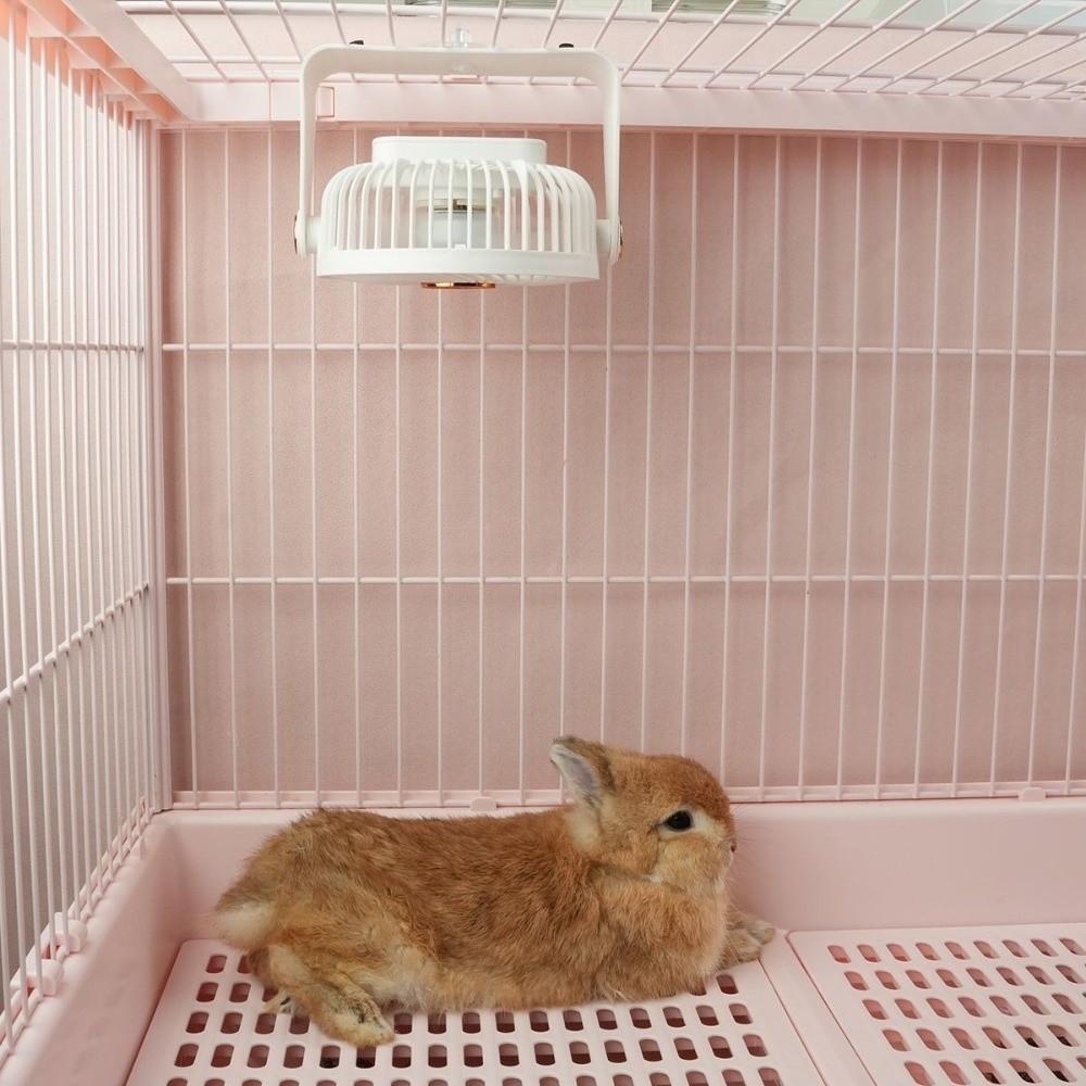 Durable USB Powered Pet Cooling Fan Long Battery Life Silent Cage Ventilation Fan Adjustable Speed Bird Cage Fan Indoor Pet Cage