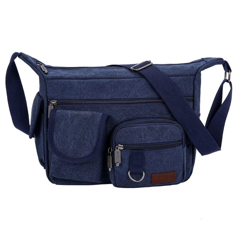Retro Shoulder Belt Bags Canvas Male Shoulder Bag Business Single-shoulder Bag  Outdoor