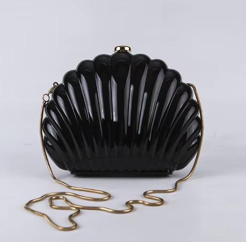 

Lady Mini Shell Bag Acrylic High Quality Luxury Designer Made Up & Phone Carrying Cases Yellow Beige Pouch Cute Shoulder Totes (20cm Max Length 30cm) чёрный
