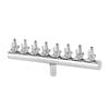 Stainless Steel Fish Tank Splitter Chromium Copper 8-Way Aquarium Splitter Metal Construction 12-Way Oxygen Pipe Distributor